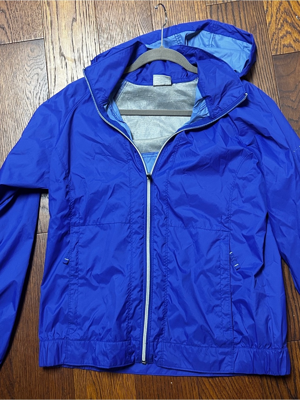 Columbia Omni-Shield Blue Hooded Rain Wind Jacket Women’s Large L